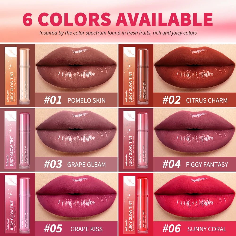 Juicy Glow Tint Deep Moisturizing Brightening Long-Lasting Mirror Shine Smooth Radiant Lip Tint Juicy Glow Lipstick