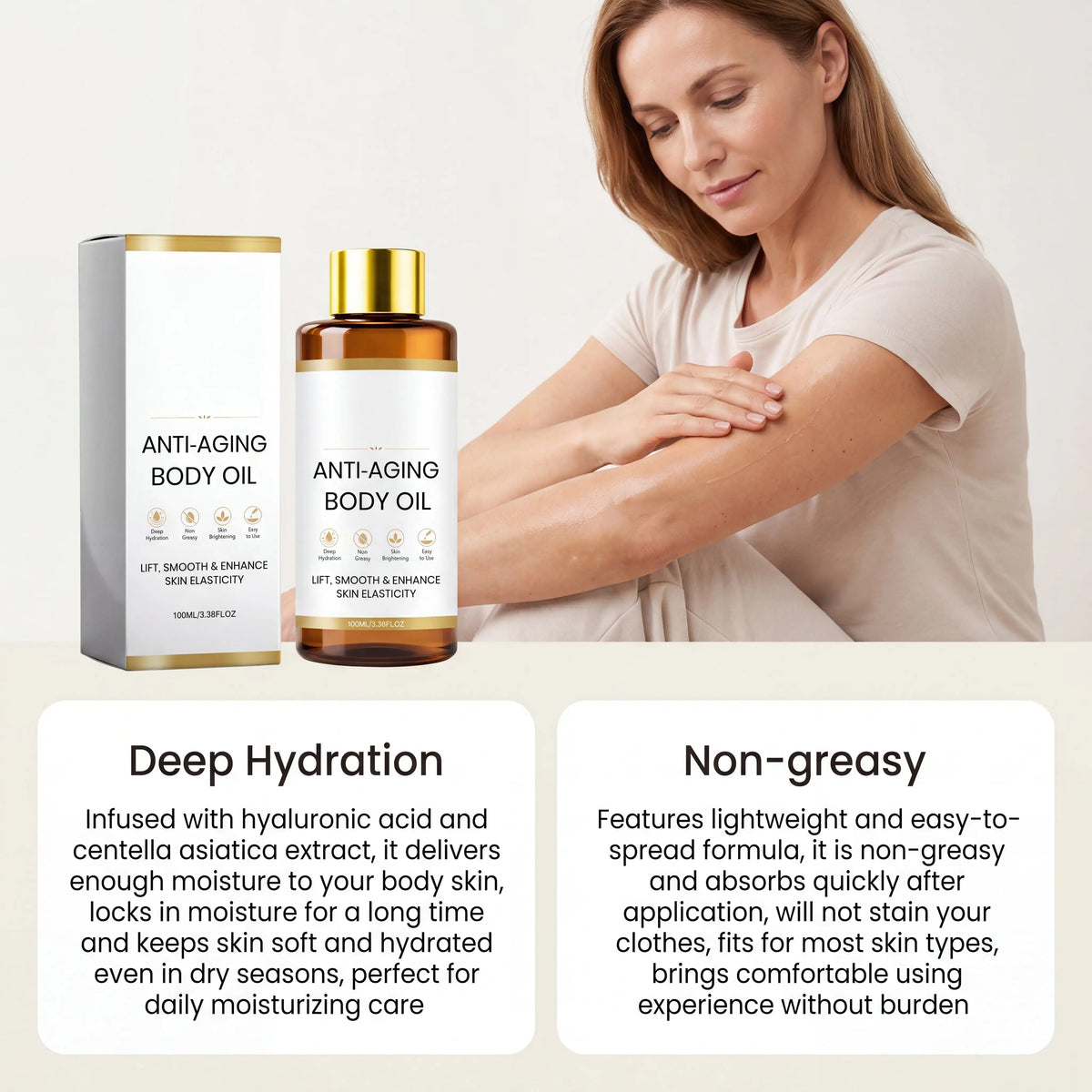 Body Care Oil Hydrating Body Oil Natural Lightweight Body Moisturizer Nourishing Body Treatment Bottle For Women Daily Skin Care