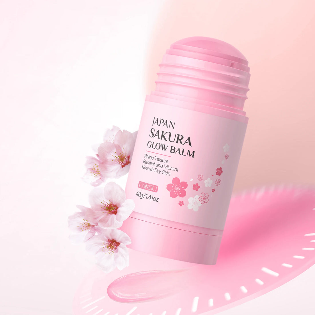 LAIKOU Japan Sakura Glow Balm 40g Nourishing Refining Radiant Skin Moisturizing Stick Balm