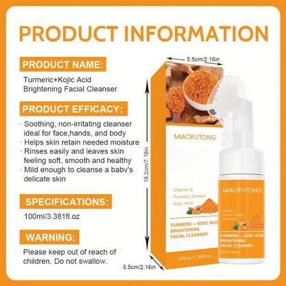 Turmeric Cleansing Milk Turmeric Vitamin C, Kojic Acid Cleansing Milk Moisturizing Cleansing Mousse