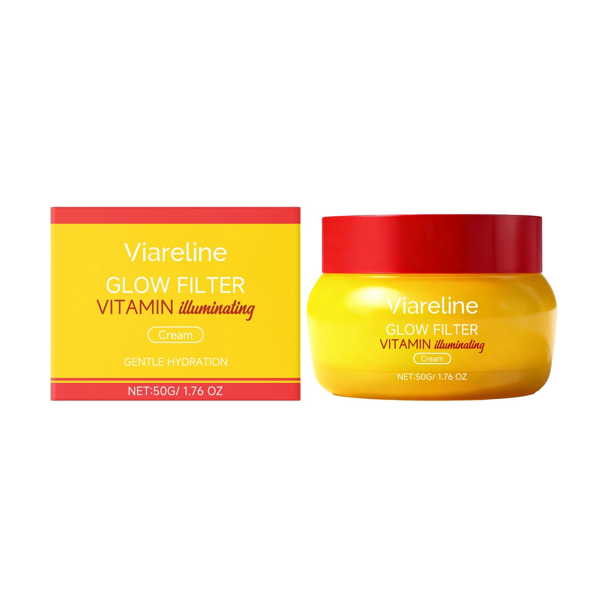 Glow Filter Vitamin Illuminating Serum &amp; Cream Set 30ml Serum + 50g Cream, Brightening &amp; Hydrating Duo for Radiant, Glowing Skin