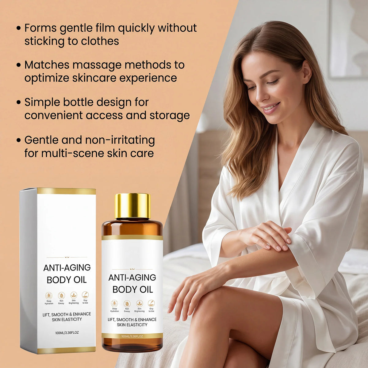 Body Care Oil Hydrating Body Oil Natural Lightweight Body Moisturizer Nourishing Body Treatment Bottle For Women Daily Skin Care