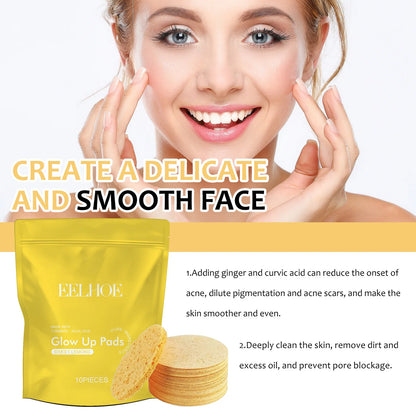 Turmeric Cleansing Pad Deeply Cleanses Skin, Removes Dirt, Controls Oil and Softens Exfoliated, Tender Skin