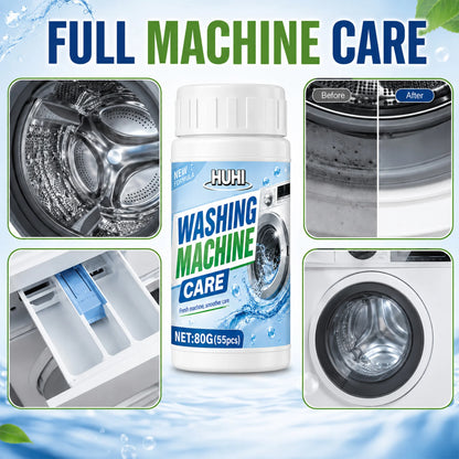 55Pcs Multi-use Appliance Effervescent Tablets. Cleans Washer Drums &amp; Pipes, Eliminates Grime &amp; Odors for Daily Maintenance.