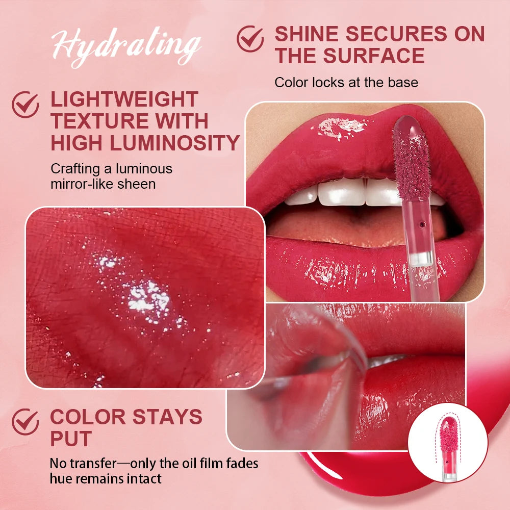 Juicy Glow Tint Deep Moisturizing Brightening Long-Lasting Mirror Shine Smooth Radiant Lip Tint Juicy Glow Lipstick