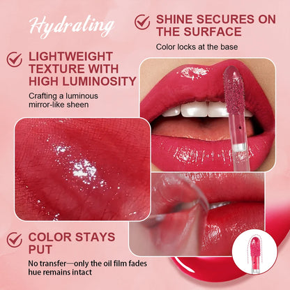 Juicy Glow Tint Deep Moisturizing Brightening Long-Lasting Mirror Shine Smooth Radiant Lip Tint Juicy Glow Lipstick
