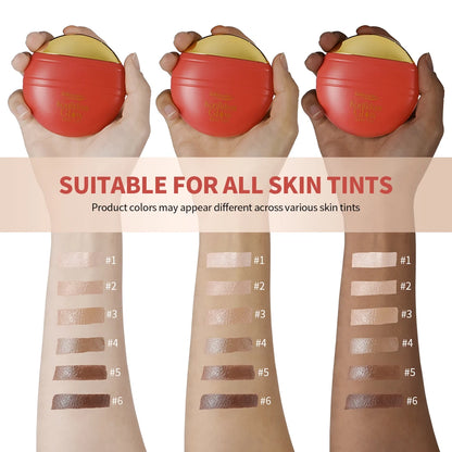 Hydrating Glow Skin Tint Foundation Oil-Free Glass Skin Facial Makeup Base Sweat Resistant Skin Friendly Light Coverage Makeup