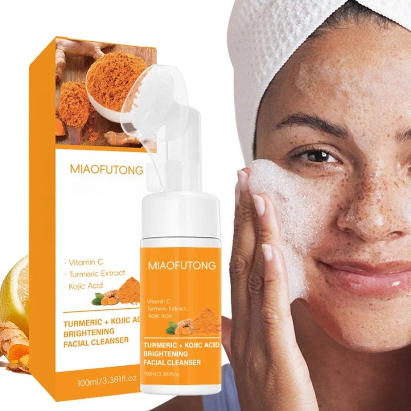 Turmeric Cleansing Milk Turmeric Vitamin C, Kojic Acid Cleansing Milk Moisturizing Cleansing Mousse