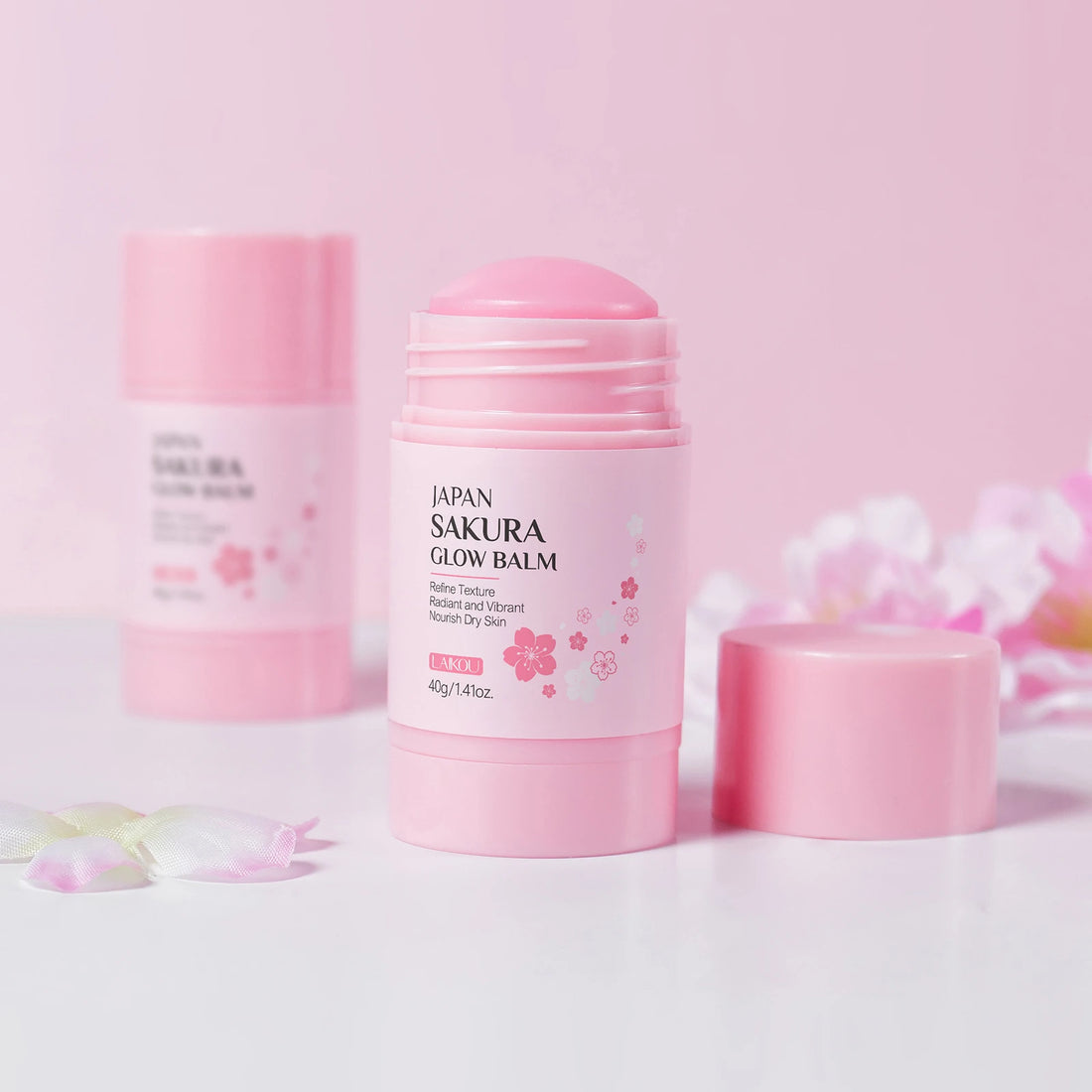 LAIKOU Japan Sakura Glow Balm 40g Nourishing Refining Radiant Skin Moisturizing Stick Balm