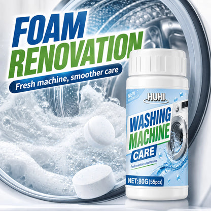 55Pcs Multi-use Appliance Effervescent Tablets. Cleans Washer Drums &amp; Pipes, Eliminates Grime &amp; Odors for Daily Maintenance.