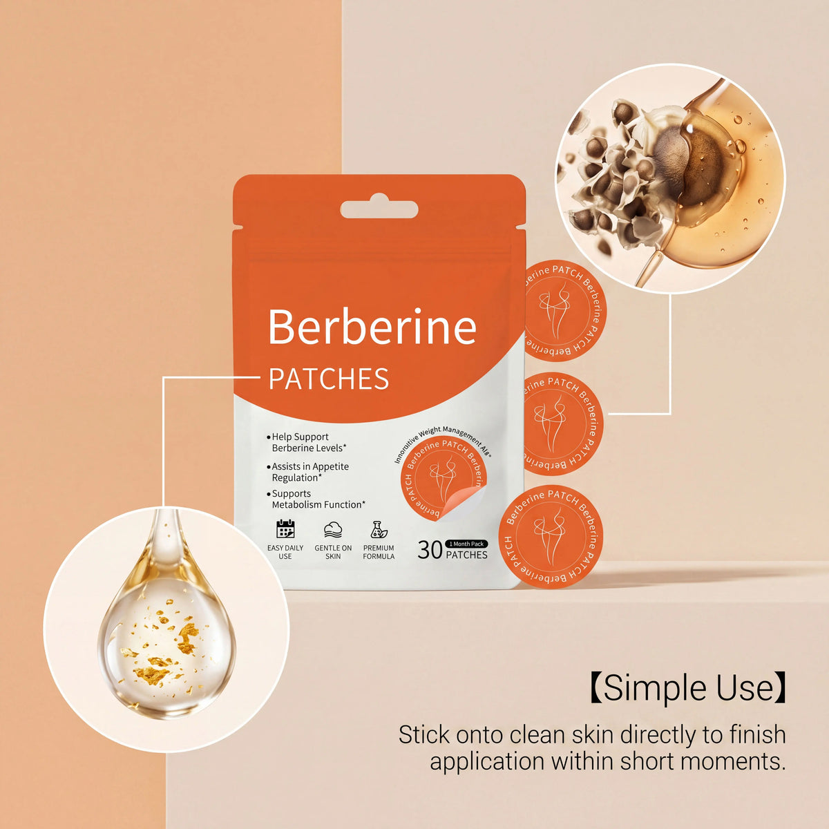 Body Care Patch Protects and Nourishes Skin Highlights Body Contours Lightweight Moisturizing Care Patches Portable