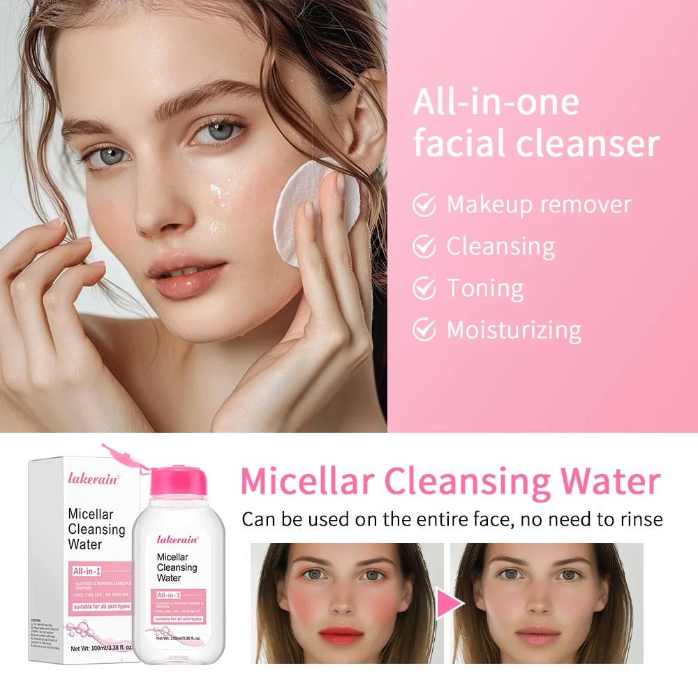 100ml Micellar Cleaning Water Hydrating Facial Cleanser Deep  Makeup Remover Cleaning Water Refresh Hydrate Cleansing Skin